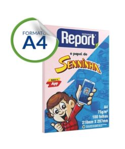 Papel Senninha Rosa 75g A4 Caixa c/ 25 Unid c/ 100 Fls