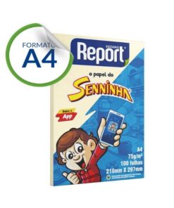 Papel Senninha Amarelo 75g A4 Caixa c/ 25 Unid c/ 100 Fls