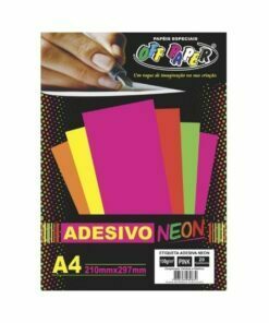 Papel Adesivo Neon Pink 100g c/ 20 fls A4
