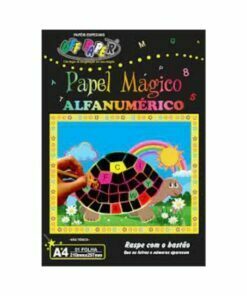 Papel Mágico Alfanumérico 1 Folha A4 + Bastão
