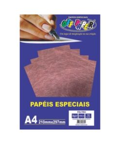 Papel Feltro Vermelho 30g A4 c/ 10 Fls