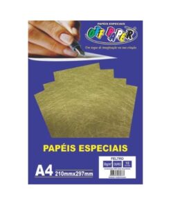 Papel Feltro Ouro 30g A4 c/ 10 Fls