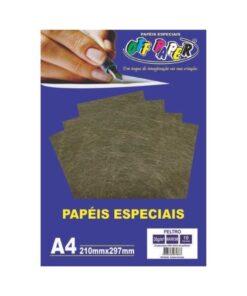 Papel Feltro Marrom 30g A4 c/ 10 Fls