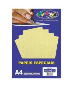 Papel Feltro Creme 30g A4 c/ 10 Fls