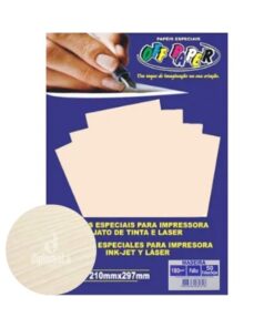 Papel Madeira Palha 180g A4 c/ 50 Fls