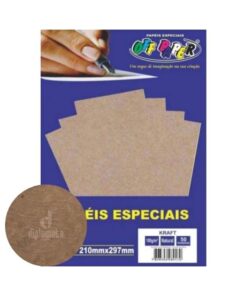 Papel Madeira Kraft 180g A4 c/ 50 Fls