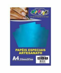 Papel Lamicote Azul 250g c/ 10 Fls A4 Offpaper