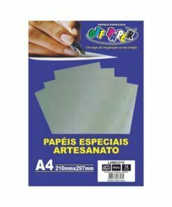 Papel Lamicote Prata 250g c/ 10 Fls A4 Offpaper