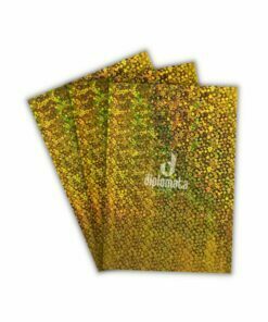 Papel Lamicote Holográfico Estrela Dourada 230g A4 (Pct c/ 3 Fls) Colors