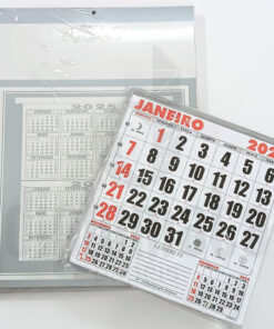 Folhinha Comercial 40 Prata Com Furo 2024 Grafiara c/ 50 Unid