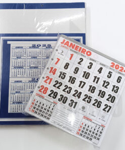 Folhinha Comercial 40 Azul Com Furo 2024 Grafiara c/ 50 Unid