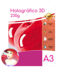 Papel Fotográfico Glossy Holográfico 3D 230g A3 c/ 20 Fls